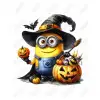 Halloween Despicable Me  Minion Pumpkin  T Shirt Iron on Transfer 