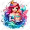 Ariel Princess Birthday DTF  Iron on Transfer  