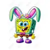 Easter SpongeBob DTF  Iron on Transfer 