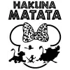 Hakuna Matata  Minnie Mouse Ears Iron On Transfer Vinyl HTV