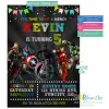 Avengers Birthday Invitation Superheros   for  Boy Digital Template Editable PDF + Free Thank You Card