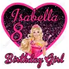 Barbie  Birthday Personalized Custom T Shirt Iron on Transfer Decal #9