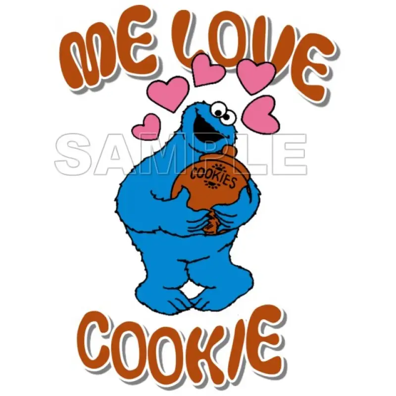 Cookie Monster T Shirt Iron on Transfer Decal #4