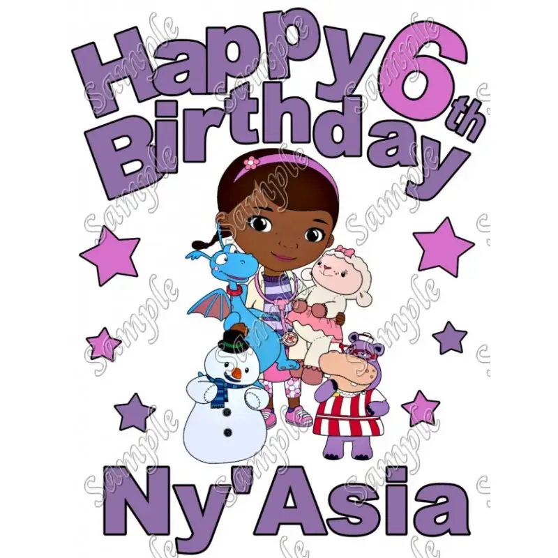 Doc McStuffins Birthday Personalized Custom   Shirt Iron on Transfer Decal #11