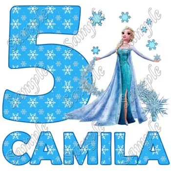 Frozen Elsa  Birthday  Personalized  Custom  T Shirt Iron on Transfer Decal #41