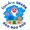 Baby Shark Family  Member  Custom  T Shirt Iron on Transfer