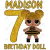 LOL Queen Bee Birthday Custom  T Shirt Iron on Transfer 