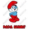 Papa Smurf  T Shirt Iron on Transfer Decal #8