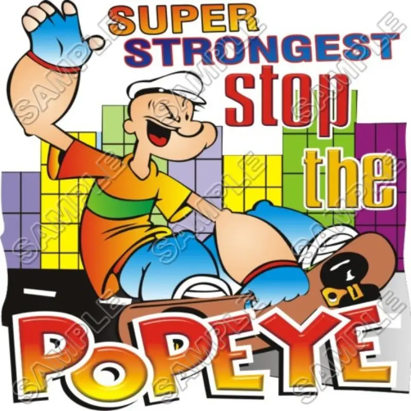 Popeye  T Shirt Iron on Transfer Decal #1