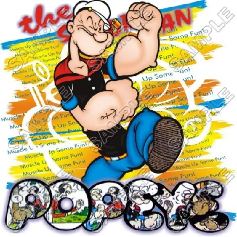 Popeye  T Shirt Iron on Transfer Decal #2