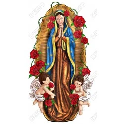 Virgen de Guadalupe With Rose DTF Transfer – Americanhtvsupply