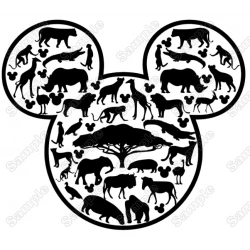 Disney's Animal Kingdom Mickey  Mouse  Iron On Transfer Vinyl HTV
