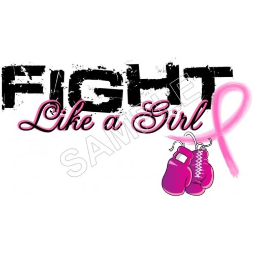  Breast Cancer Awareness  Fight like a Girl  T Shirt Iron on Transfer  Decal  #60 by www.shopironons.com