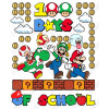 100 Days of School Mario  DTF Shirt   Iron on Transfer