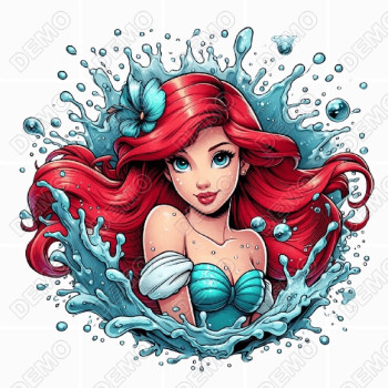 Ariel  The Little Mermaid  DTF  Shirt Iron on Transfer 