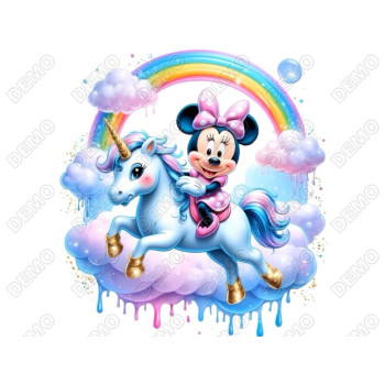 Minnie Mouse Unicorn DTF  Iron on Transfer 