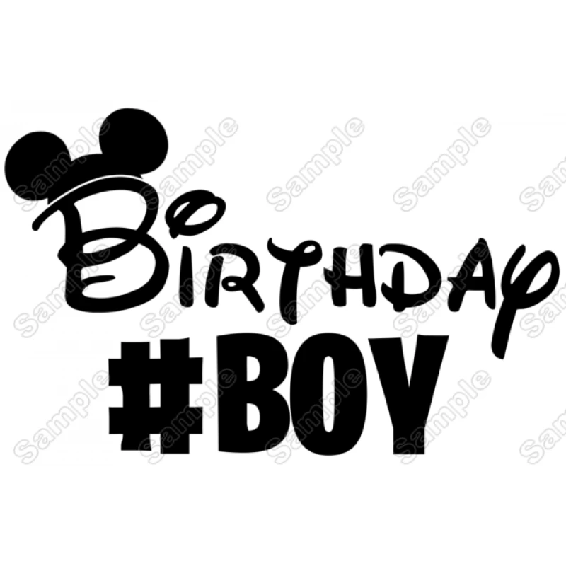 Birthday  #Squad  Minnie Mickey Girl  T Shirt Iron on Transfer Decal