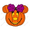 Mickey or  Minnie Halloween  Pumpkin Heads T Shirt Iron on Transfer Decal