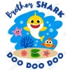 Baby Shark Family  Member  Custom  T Shirt Iron on Transfer