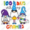 100 Days of School Gnomies T Shirt Iron on Transfer 