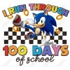 100 Days of School Sonic T Shirt Iron on Transfer Decal 