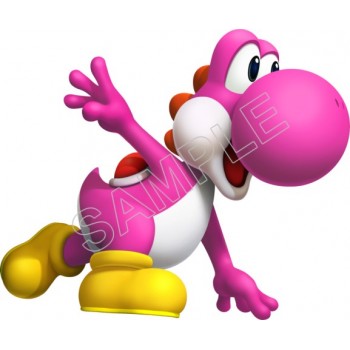 Super Mario Bros. Pink Yoshi T Shirt Iron on Transfer Decal #17