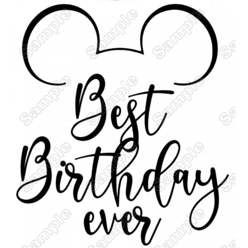 Disney Best Birthday  Ever  Vacation  Iron On Transfer Vinyl HTV