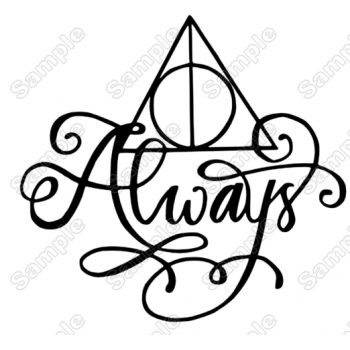 Deathly Hallows Always Harry Potter  Iron On Transfer Vinyl HTV