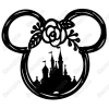 Disney  Castle Minnie  Mouse  head Iron On Transfer Vinyl HTV