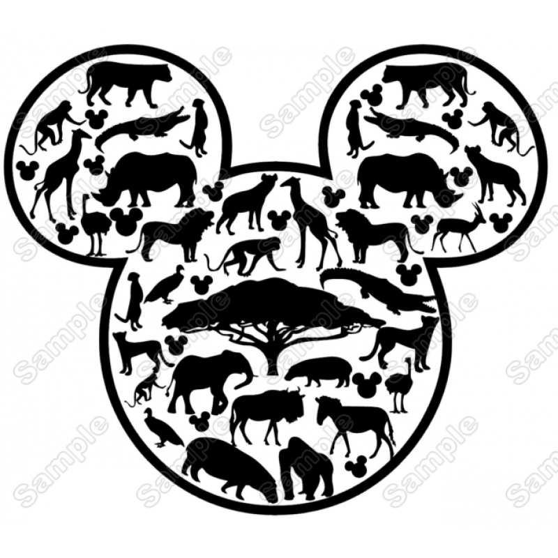 Disneys Animal Kingdom Mickey  Mouse  Iron On Transfer Vinyl HTV