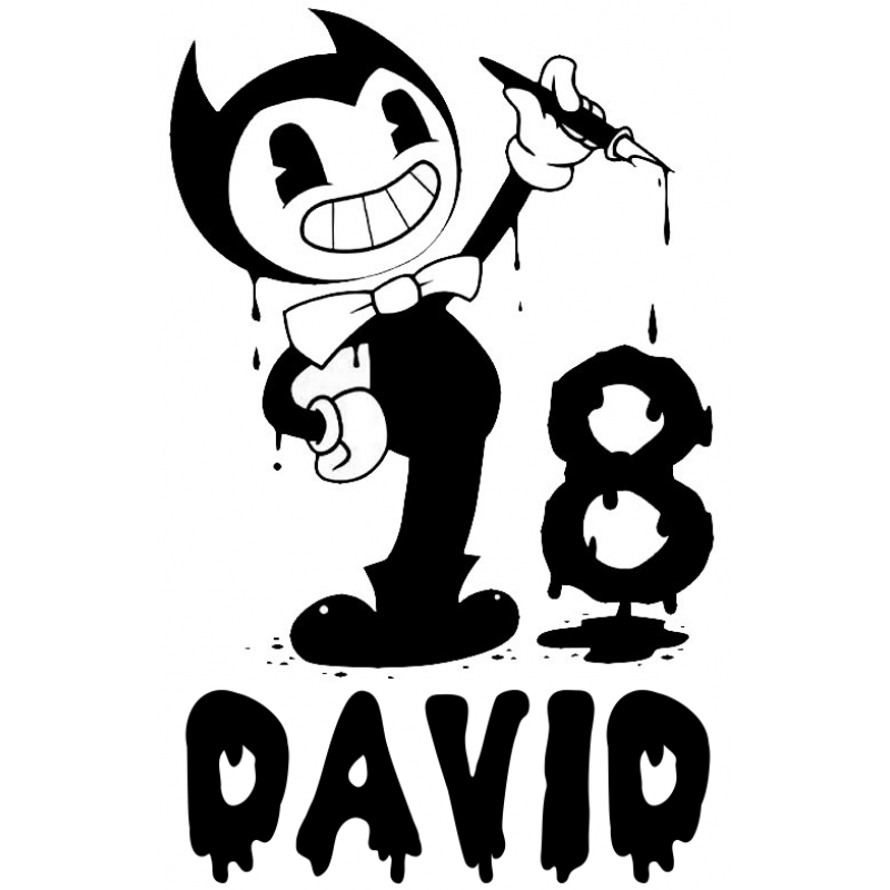 Bendy and the Ink Machine Custom Name and Age   Iron On Transfer Vinyl HTV