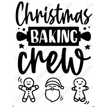 Christmas Baking Crew  Iron On Transfer Vinyl HTV