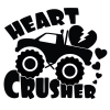 Heart Crusher Truck  Iron On Transfer Vinyl HTV