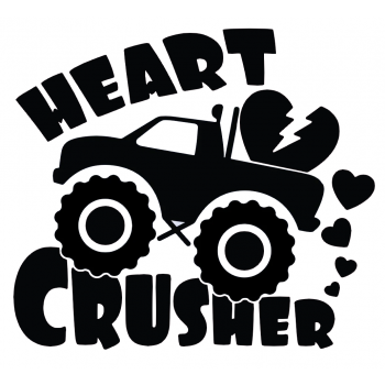 Heart Crusher Truck  Iron On Transfer Vinyl HTV