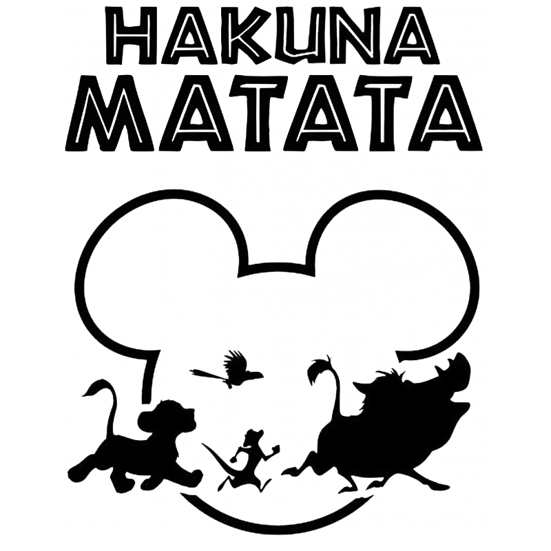 Hakuna Matata  Mickey Mouse Ears Iron On Transfer Vinyl HTV