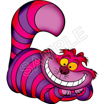 Alice in Wonderland Cheshire Cat  T Shirt Iron on  Transfer Decal #4