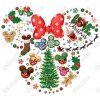 Christmas Disney World  Mickey and Minnie T Shirt Iron on Transfer Decal 