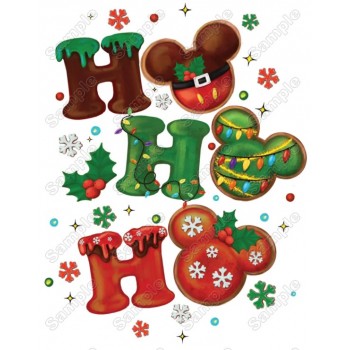 Christmas Disney World  HO HO HO T Shirt Iron on Transfer Decal 