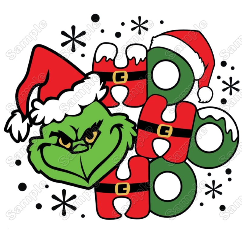 Grinch Christmas  T Shirt Iron on Transfer Decal #B1