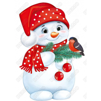  Christmas Cute Snowman  T Shirt Heat Iron on Transfer Decal 