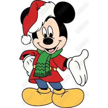  Christmas Mickey Mouse  T Shirt Heat Iron on Transfer Decal 