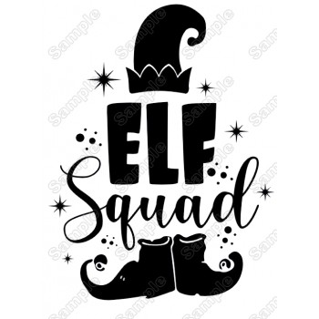 Elf Squad Heat Iron On Transfer Vinyl HTV