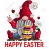 Happy Easter Gnome T Shirt Heat  Iron on Transfer Decal 