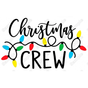  Christmas Crew T Shirt Iron on Transfer Decal 