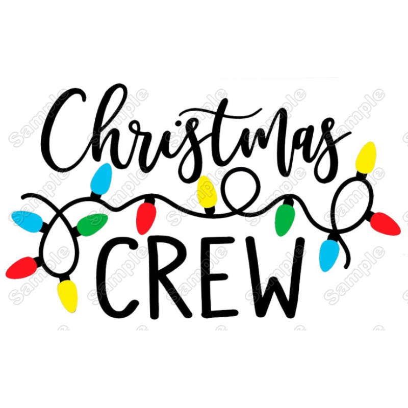 Christmas Crew T Shirt Iron on Transfer Decal