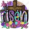 Easter He is Risen T Shirt Heat Iron on Transfer Decal 