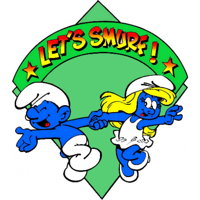 Lets Smurf  T Shirt Iron on Transfer Decal #22