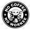 No Coffee No Workee Heat Iron On Transfer Vinyl  HTV