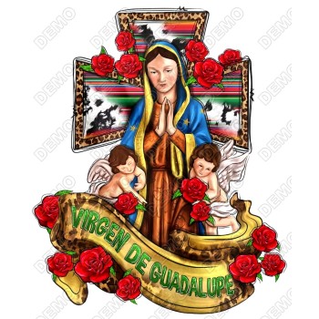 Our Lady of Guadalupe T Shirt Heat Iron on Transfer