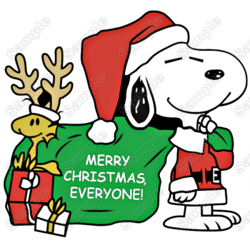 Merry Christmas Peanuts  T Shirt Heat Iron on Transfer Decal 